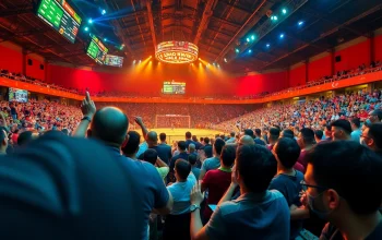 Engaged spectators at dagawin.live's exciting live cockfighting event
